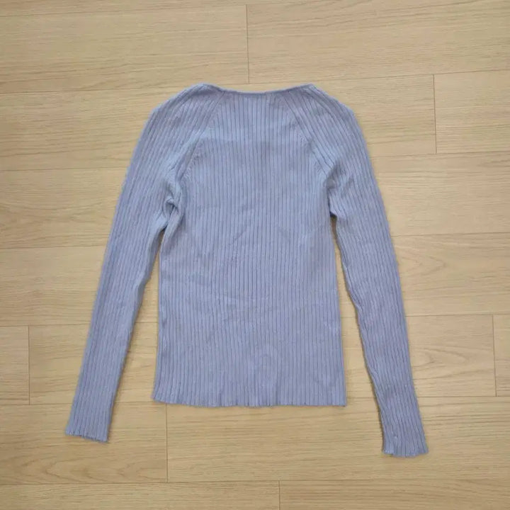 [BUNJANG] The Edge Ribbed Knit Square Neck T-Shirt Size 55 / 더엣지 스퀘어넥 골지 니트티 55