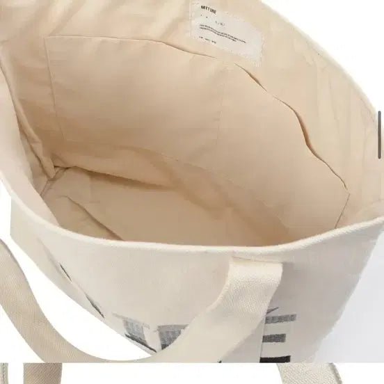 [BUNJANG] Matire Ivory Tote Bag / 마티레 로고 아이보리 토트백 에코백 블랙업 전소미 에프터먼데이 데일리쥬