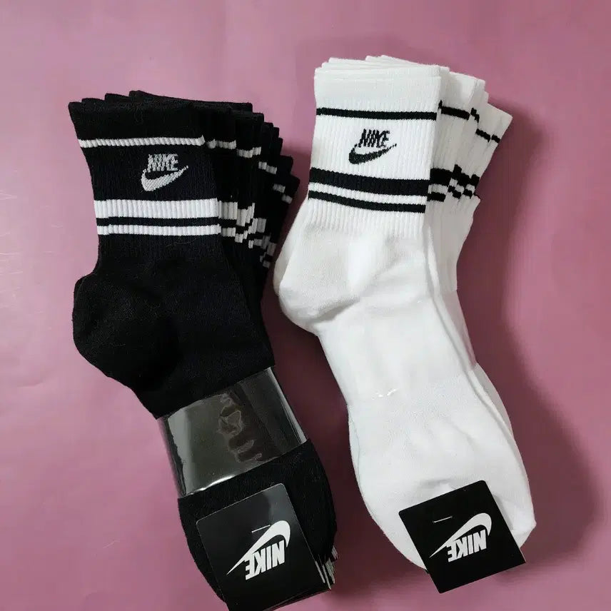 [BUNJANG] Nike Mid-Calf Basic Thickness Socks 20-Pair Pack / 나이키 중목 기본두께 20켤레 (무료배송)
