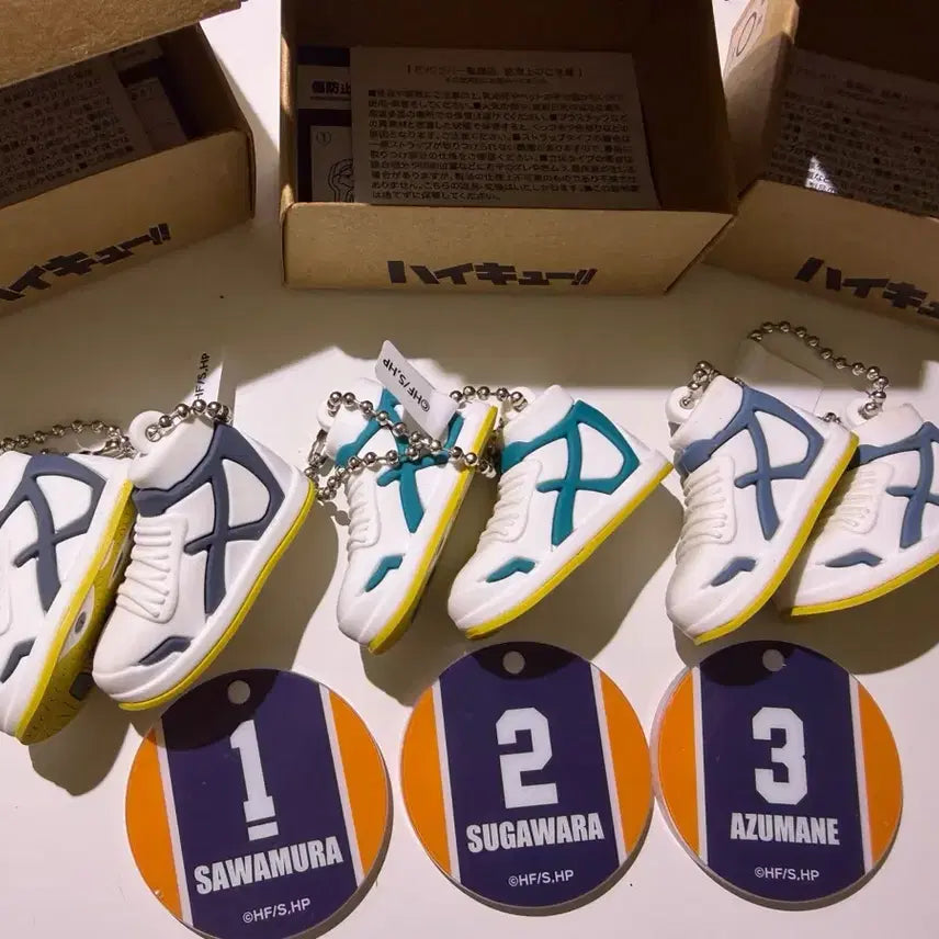 [BUNJANG] Haikyuu! Karasuno Daichi Sugawara Asahi Miniature Shoes Bundle Set / 하이큐 미니어쳐 슈즈 신발 카라스노 다이치 스가와라 아사히