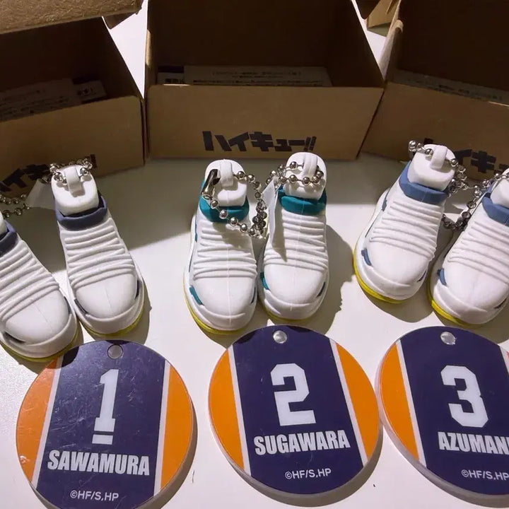 [BUNJANG] Haikyuu! Karasuno Daichi Sugawara Asahi Miniature Shoes Bundle Set / 하이큐 미니어쳐 슈즈 신발 카라스노 다이치 스가와라 아사히