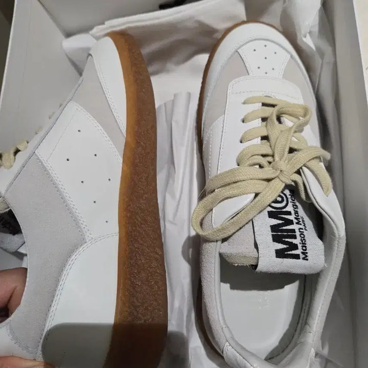 [BUNJANG] Maison Margiela MM6 German Army Sneakers White/Beige / MM6 메종 마르지엘라 독일군 스니커즈 235