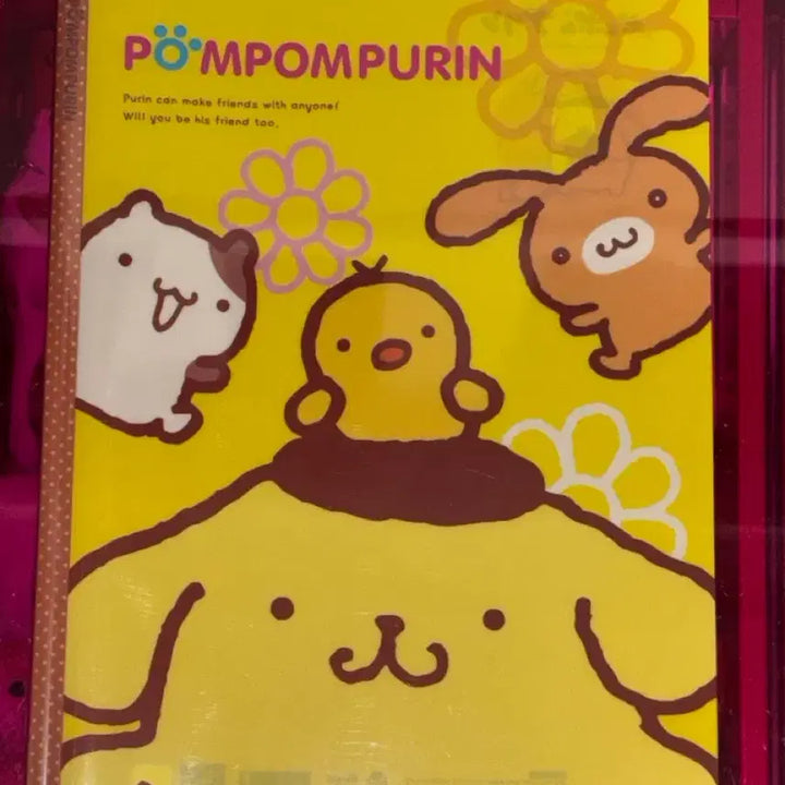 [BUNJANG] Sanrio Pompompurin A4 Accordion File (Yellow/Pink) / 고전문구 산리오 폼폼푸린 A4 쫄대 파일 (옐로우/핑크)