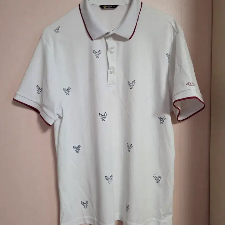 [BUNJANG] Elkline White Short Sleeve Polo T-Shirt / elkline 엘크라인 화이트 반팔 폴로티
