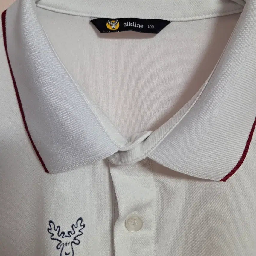 [BUNJANG] Elkline White Short Sleeve Polo T-Shirt / elkline 엘크라인 화이트 반팔 폴로티