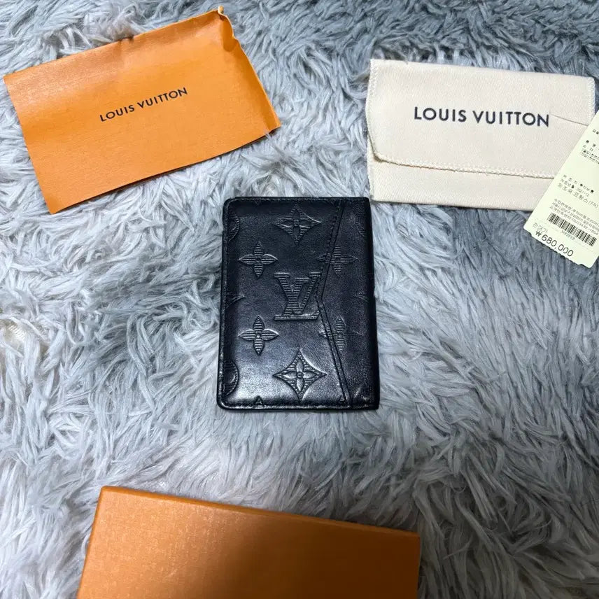 [BUNJANG] Louis Vuitton Pocket Organizer Monogram Shadow Wallet Black / 루이비통 포켓 오거나이저 모노그램 쉐도우 블랙 지갑 풀박