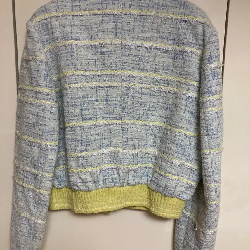 [BUNJANG] MINE Tweed Jacket (Yellow Accent) - Size 66 / MINE 마인 트위드 자켓 66