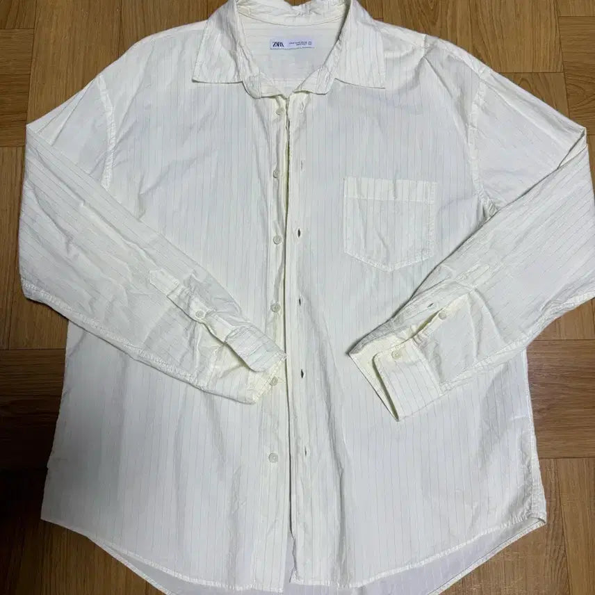 [BUNJANG] ZARA Striped Shirt / 자라 스트라이프 셔츠 yellow