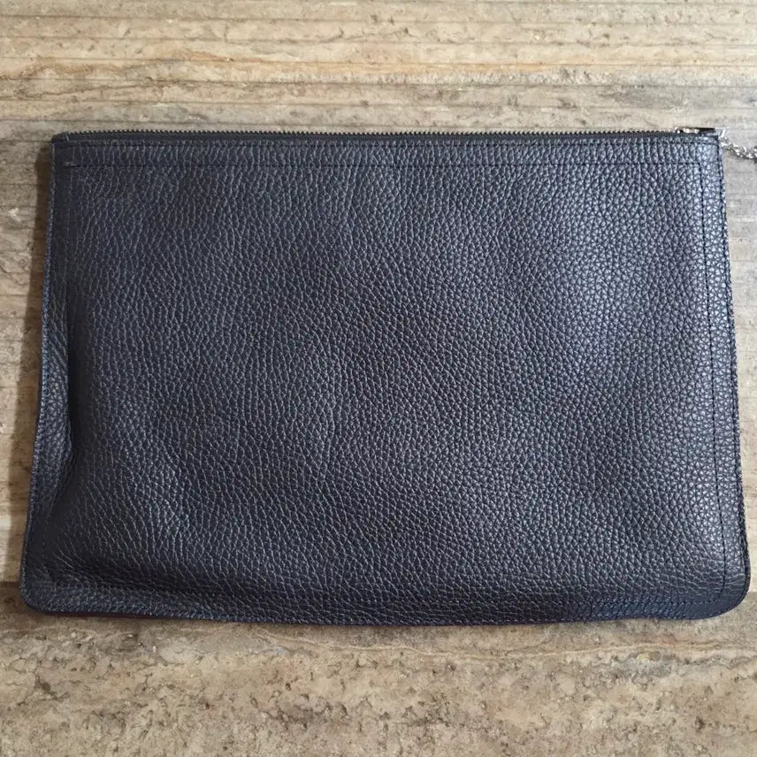 [BUNJANG] LA CREME Black Leather Clutch / LA CREME 블랙 가죽 클러치