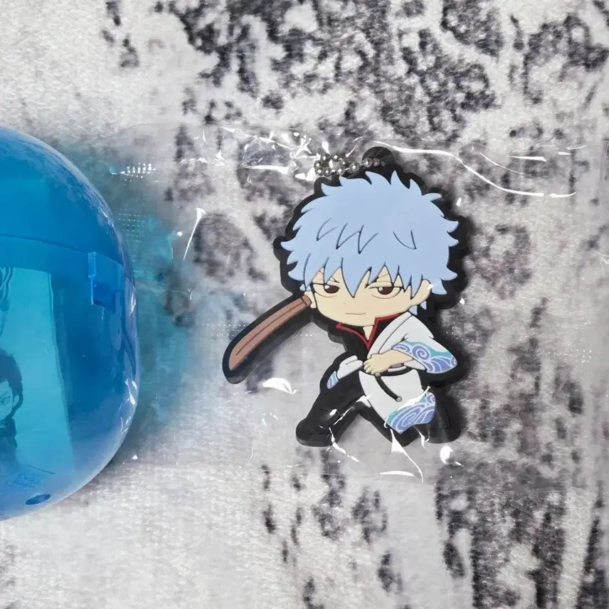 [BUNJANG] Gintama Gintoki Rubber Strap Keyring / 은혼 긴토키 러버스트랩 키링 가챠