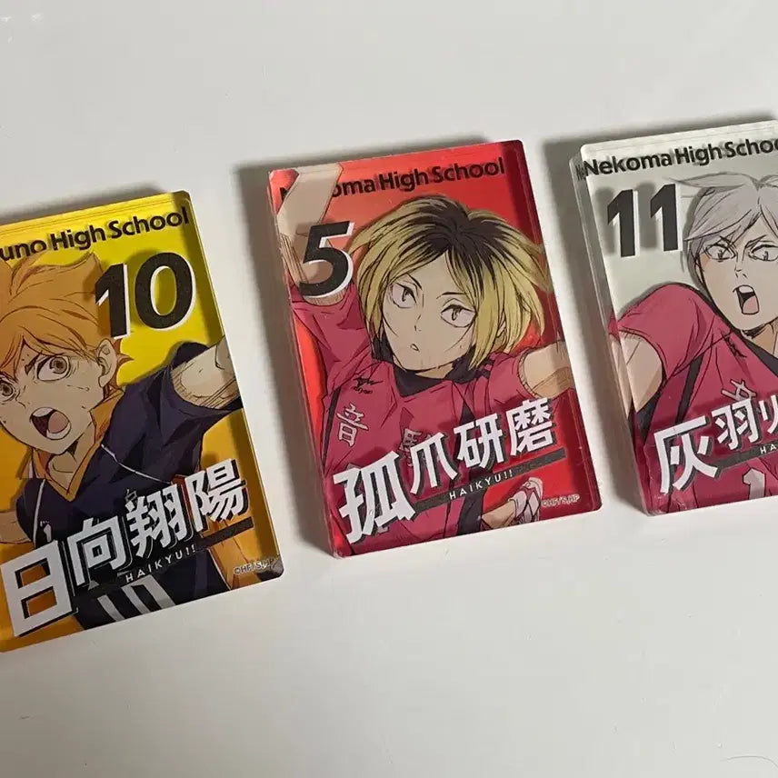 [BUNJANG] Haikyuu Acrylic Block Set - Hinata, Kenma, and Lev / 하이큐 아크릴블록 히나타 켄마 리에프 일괄