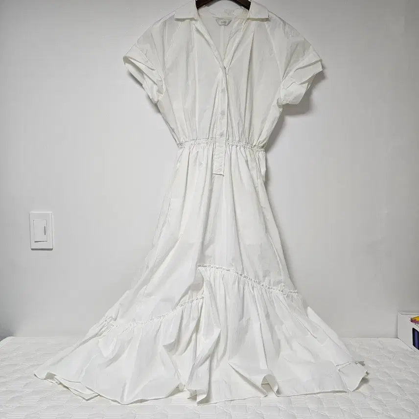 [BUNJANG] TIME White Shirt Long Dress / TIME 타임 화이트 셔츠 원피스