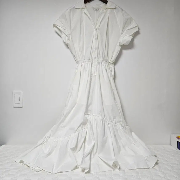 [BUNJANG] TIME White Shirt Long Dress / TIME 타임 화이트 셔츠 원피스