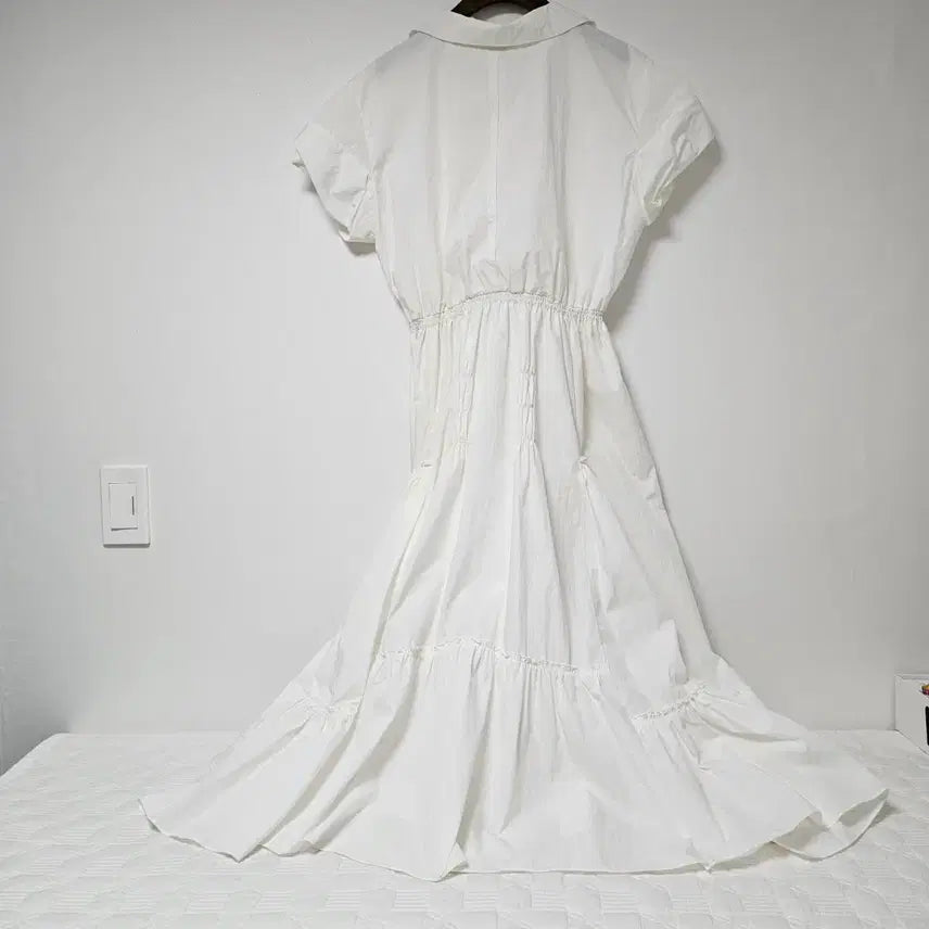 [BUNJANG] TIME White Shirt Long Dress / TIME 타임 화이트 셔츠 원피스