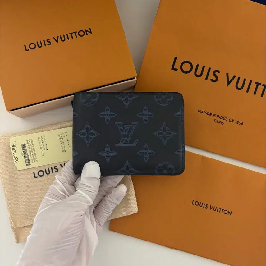 [BUNJANG] Louis Vuitton Eclipse Shadow Multiple Wallet Monogram Navy Blue / 루이비통 이클립스 쉐도우 멀티플 월릿 반지갑 풀박스
