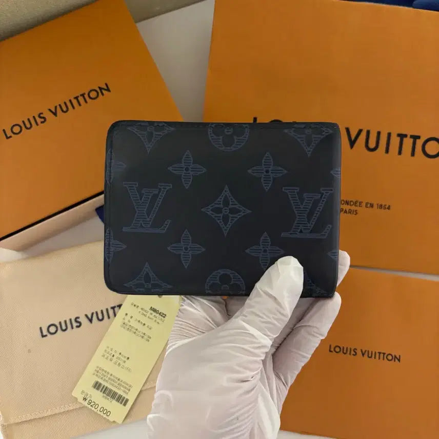 [BUNJANG] Louis Vuitton Eclipse Shadow Multiple Wallet Monogram Navy Blue / 루이비통 이클립스 쉐도우 멀티플 월릿 반지갑 풀박스