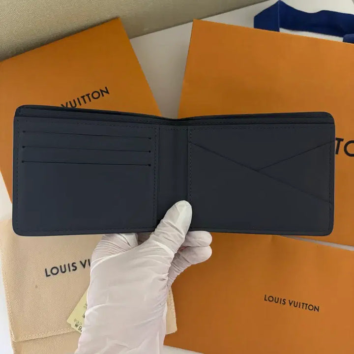 [BUNJANG] Louis Vuitton Eclipse Shadow Multiple Wallet Monogram Navy Blue / 루이비통 이클립스 쉐도우 멀티플 월릿 반지갑 풀박스