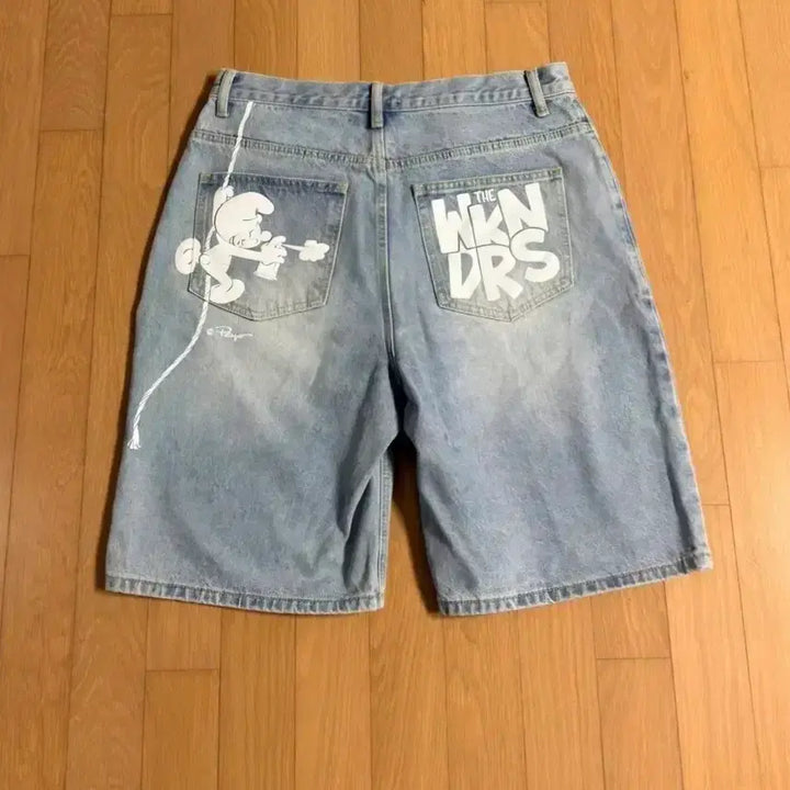 [BUNJANG] Weeekenders Denim Painter Shorts / 위캔더스 데님 페인터 쇼츠 버뮤다 반바지