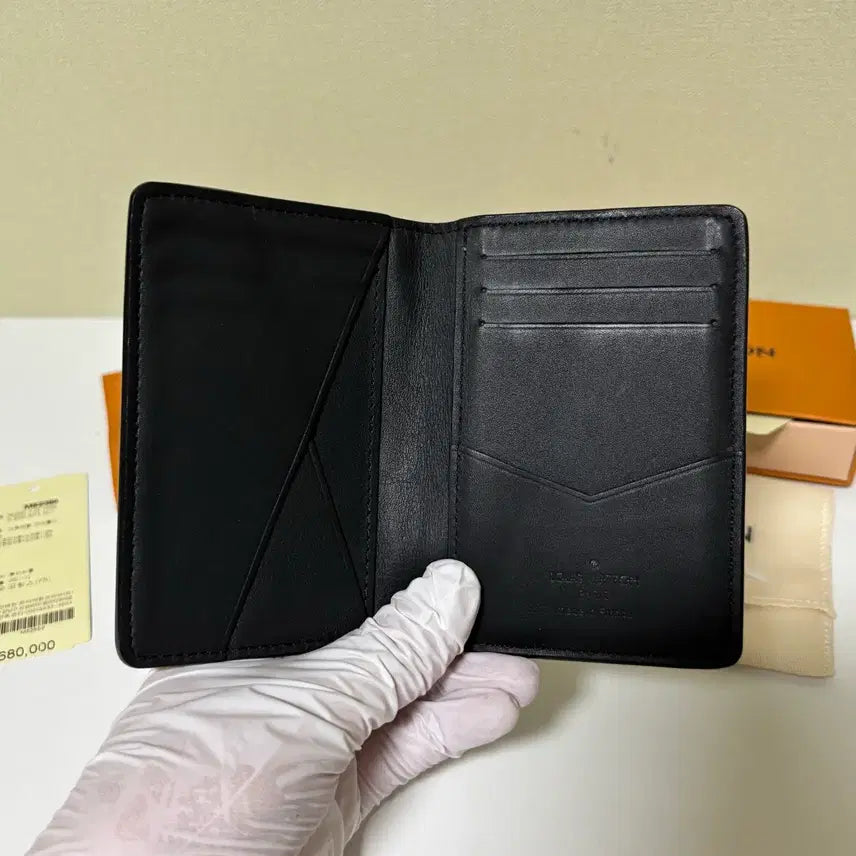 [BUNJANG] Louis Vuitton Pocket Organizer Monogram Shadow Black Wallet / 루이비통 포켓 오거나이저 모노그램 쉐도우 블랙 지갑 풀박스