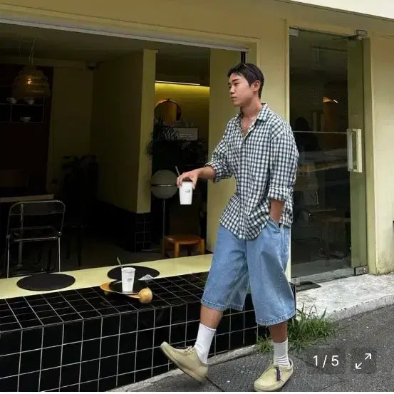 [BUNJANG] Weeekenders Denim Bermuda Shorts / 위캔더스 데님 쇼츠 반바지 버뮤다