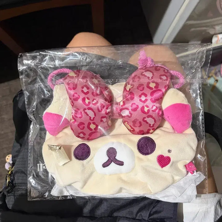 [BUNJANG] Koriakkuuma Leopard Print Pouch / 갸루 호피 코리락쿠마 파우치