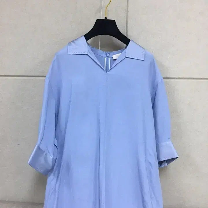 [BUNJANG] Le Beige Silk Blend Long Shirt Dress / 23년/르베이지 정품 고급 인견 +마+실크셔츠 우아한 롱원피스