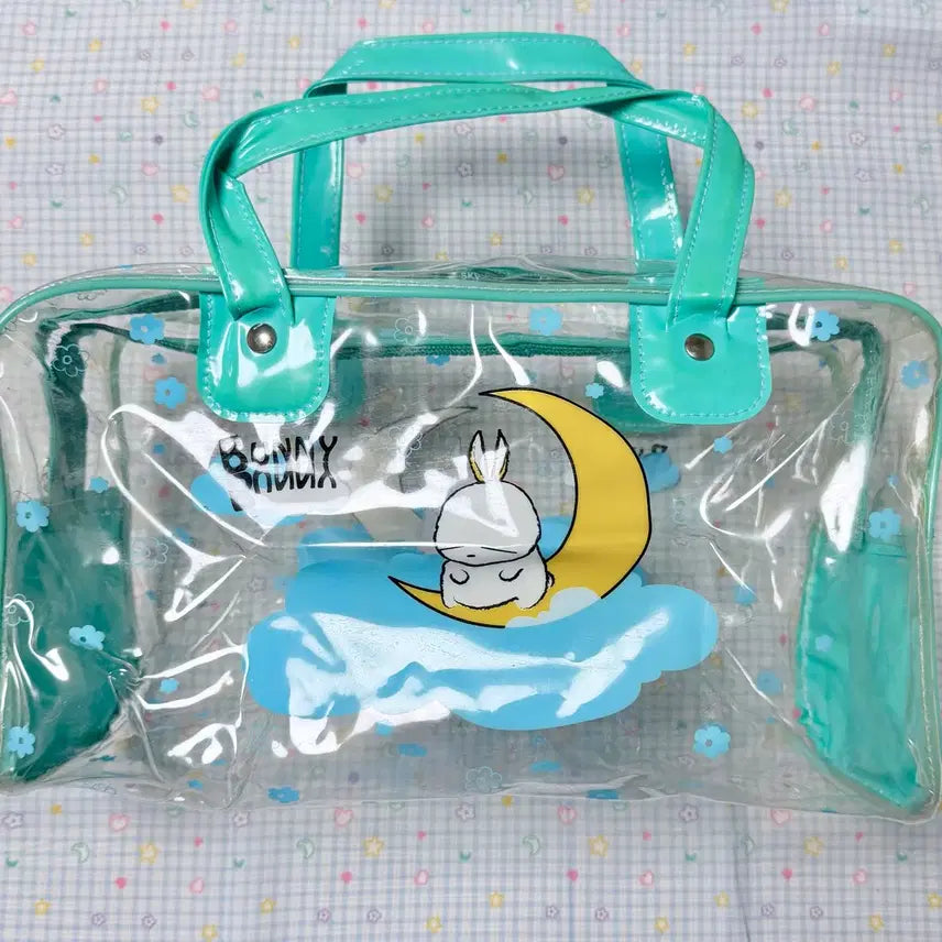 [BUNJANG] Vintage Marshmallow PVC Bag Beach Bag / 고전문구 고전 마시마로 pvc 가방 비치백 엽기토끼