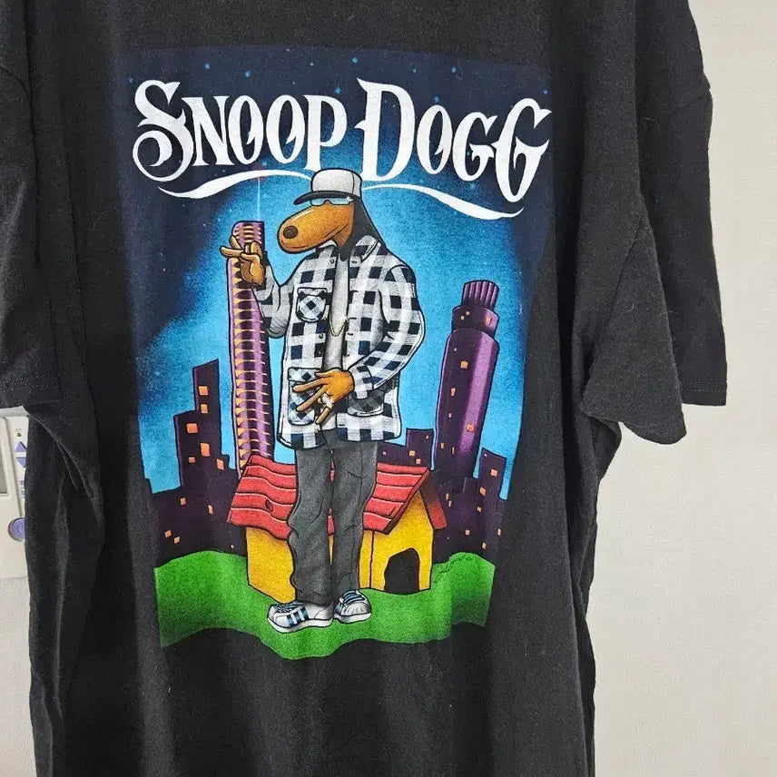 [BUNJANG] Snoop Dogg Character Printed T-shirt XL / 스눕독 캐릭터 프린팅 반팔 티셔츠 XL