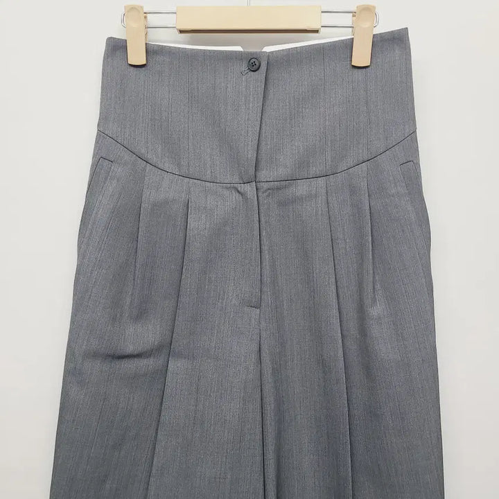 [BUNJANG] YCH High Waist Wool Bermuda Pants Gray M / YCH 와이씨에이치 하이웨스트 울 버뮤다 팬츠 그레이 M