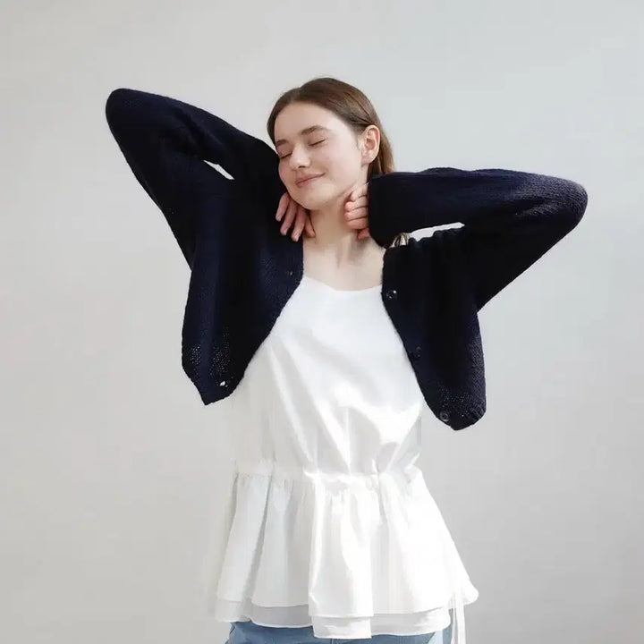 [BUNJANG] Wearest Sheer Bustier Layered Blouse / wearest 쉬어 뷔스티에 블라우스 레이어드 블라우스