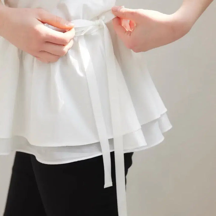 [BUNJANG] Wearest Sheer Bustier Layered Blouse / wearest 쉬어 뷔스티에 블라우스 레이어드 블라우스