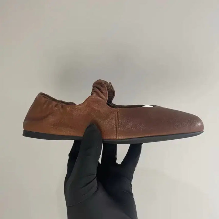 [BUNJANG] Miu Miu Nappa Leather Ballerina Flats - Brown / 미우미우 나파 가죽 발레리나 플랫 갈색