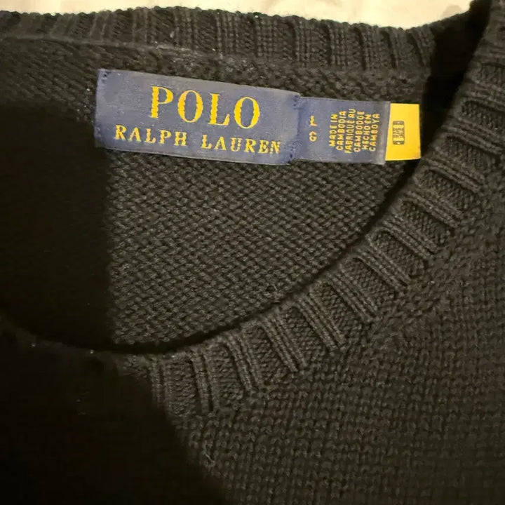 [BUNJANG] Polo Cotton Crewneck Sweater L / [폴로] 코튼 크루넥 스웨터 L