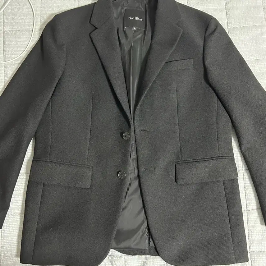 [BUNJANG] NUNBLANK Semi-Overfit Jersey Blazer Black (M) / 넌블랭크 세미 오버 핏 저지 블레이저 블랙 m사이즈