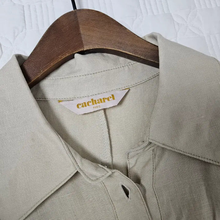 [BUNJANG] Cacharel Linen Long Shirt Dress / cacharel 셔츠형 린넨 롱 원피스