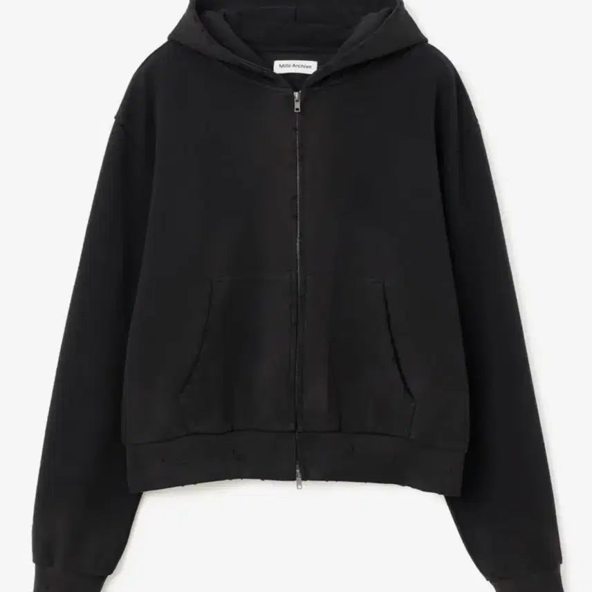 [BUNJANG] Milo Archive Damage Short Hooded Zip-Up M / 밀로아카이브 데미지 쇼트 후드집업 M