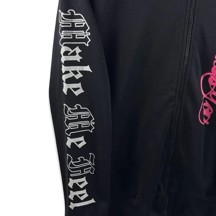 [SOLD OUT] JPN Y2K 펑크 갸루 레터링 글리터 후드집업3067