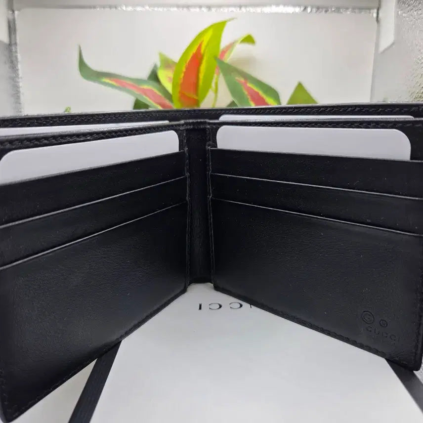 [BUNJANG] Gucci Micro GG Shima Leather Bifold Wallet / [새상품급/블랙]구찌 마이크로 GG 시마 가죽 반지갑 블랙