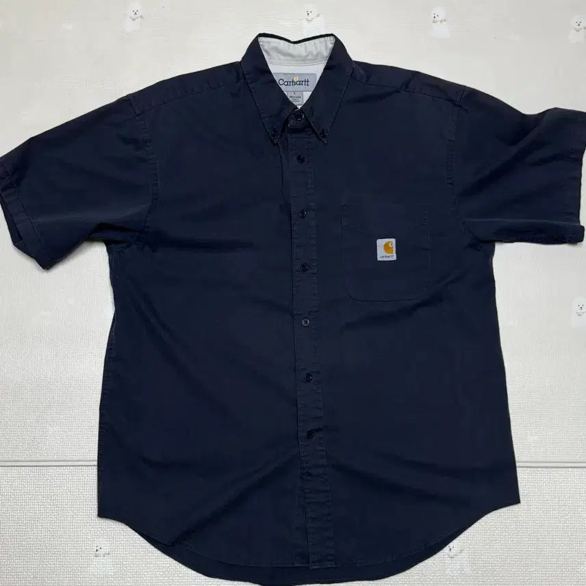 [BUNJANG] Carhartt Navy Short Sleeve Shirt L / 칼하트 반팔셔츠 L 네이비