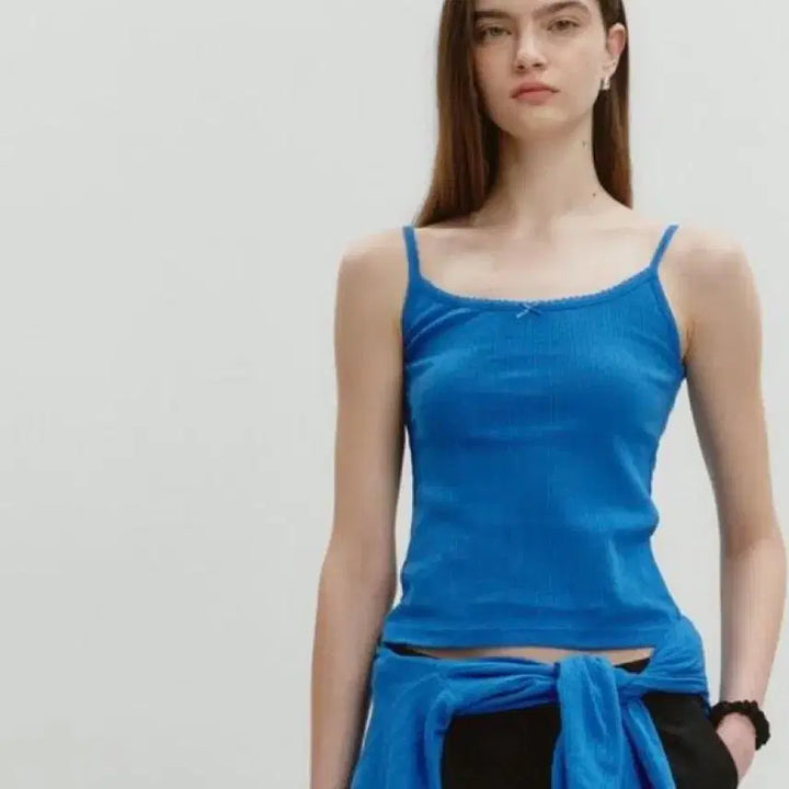 [BUNJANG] Dunst Crochet Cardigan and Tank Top Set - Blue / [새상품] Dunst 던스트 크로셰 가디건+나시 세트 블루