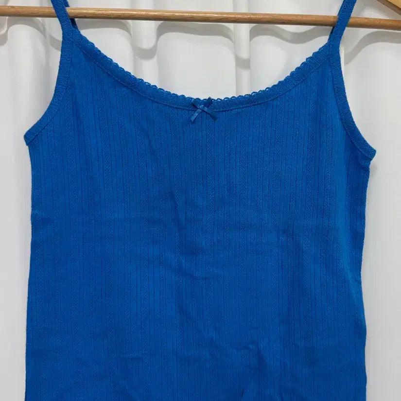 [BUNJANG] Dunst Crochet Cardigan and Tank Top Set - Blue / [새상품] Dunst 던스트 크로셰 가디건+나시 세트 블루