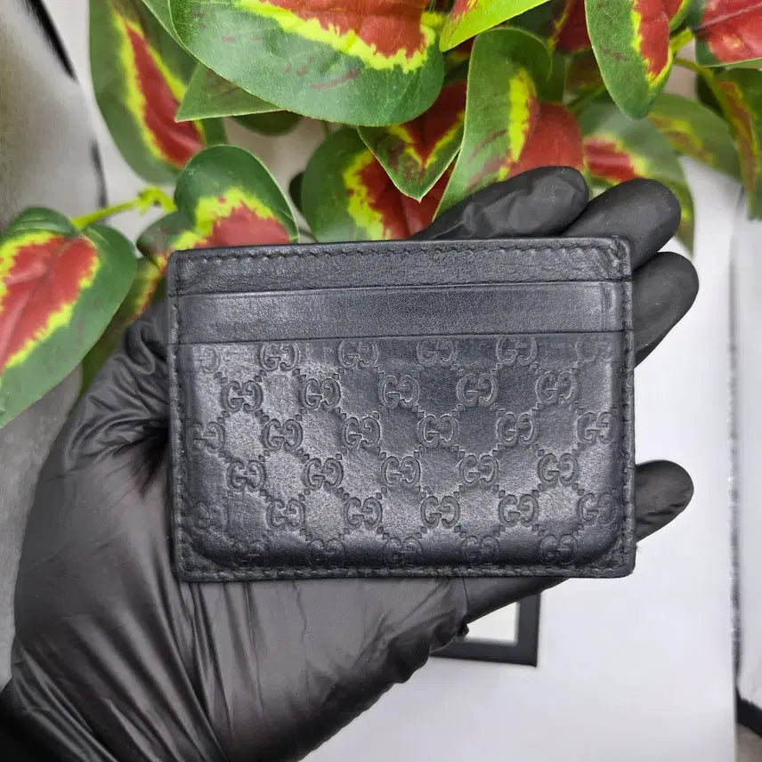 [BUNJANG] Gucci GG Logo Black Card Wallet / [S+급/블랙]구찌 GG 로고 블랙 카드지갑