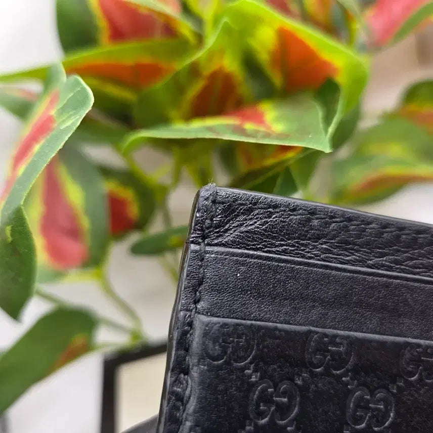 [BUNJANG] Gucci GG Logo Black Card Wallet / [S+급/블랙]구찌 GG 로고 블랙 카드지갑