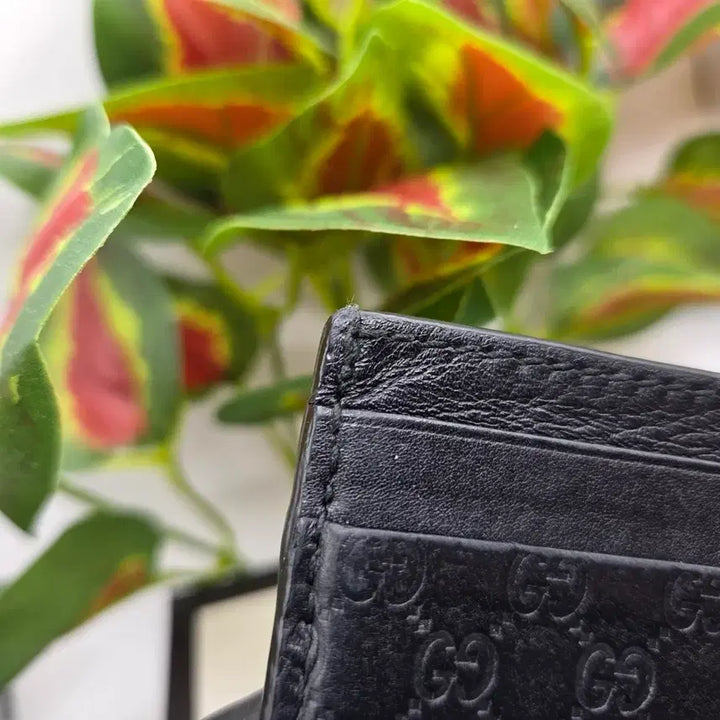 [BUNJANG] Gucci GG Logo Black Card Wallet / [S+급/블랙]구찌 GG 로고 블랙 카드지갑