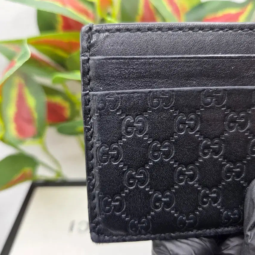[BUNJANG] Gucci GG Logo Black Card Wallet / [S+급/블랙]구찌 GG 로고 블랙 카드지갑