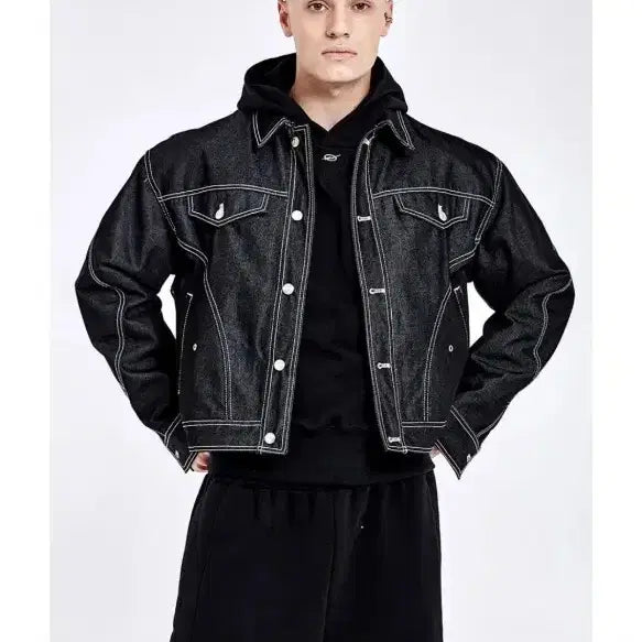 [BUNJANG] 51Percent Stitch Crop Denim Jacket / 51퍼센트 스티치 크롭 데님자켓 판매합니다