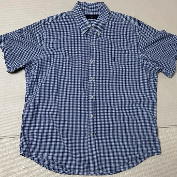 [BUNJANG] Polo Ralph Lauren Checkered Short Sleeve Shirt XL / 폴로 랄프로렌 체크 반팔 셔츠 XL