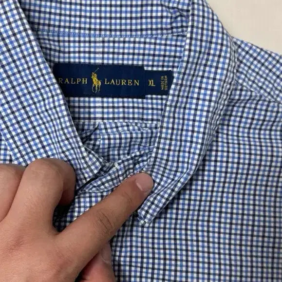 [BUNJANG] Polo Ralph Lauren Checkered Short Sleeve Shirt XL / 폴로 랄프로렌 체크 반팔 셔츠 XL