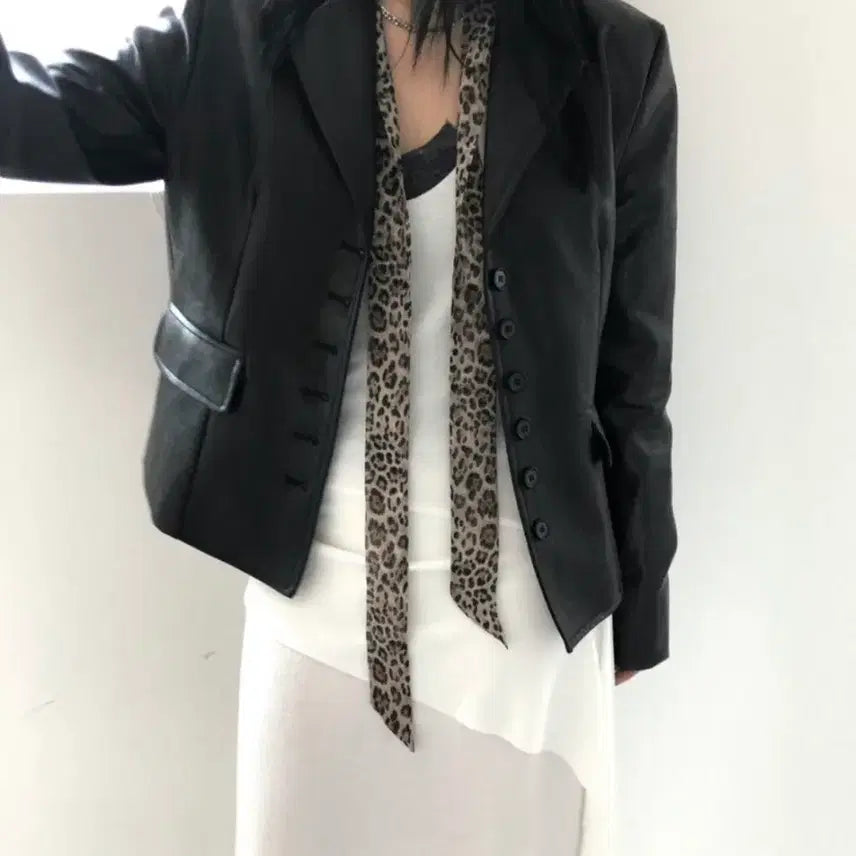 [BUNJANG] Slim Leather Jacket / 슬림 레더 JK