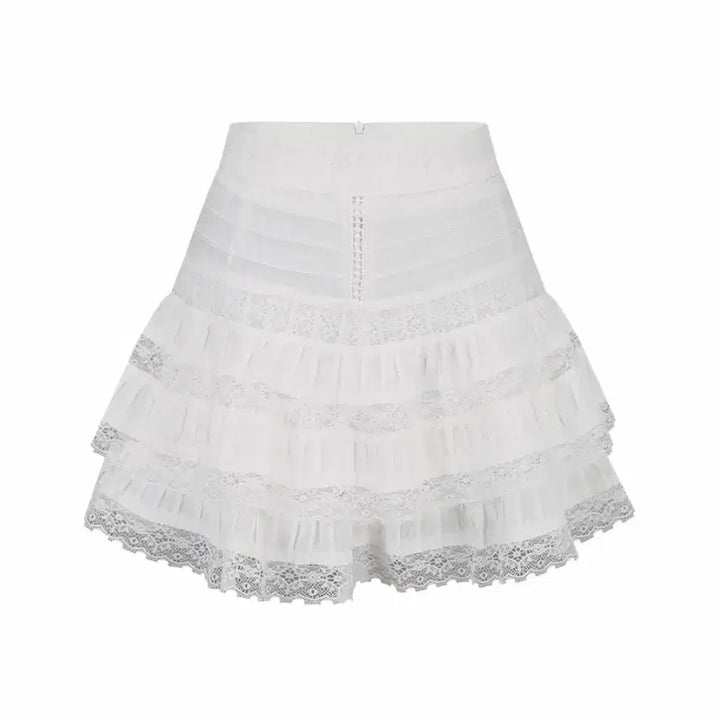 [BUNJANG] Labelle Blanc Lulu Lace Skirt White S Short / 라벨르블랑 루루레이스 스커트 화이트 S숏